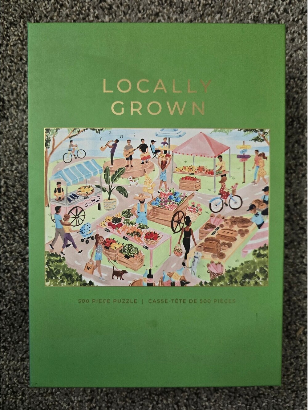 Hobbry Locally Grown 500 Pc Jigsaw Puzzle Farmers Market Produce Complete